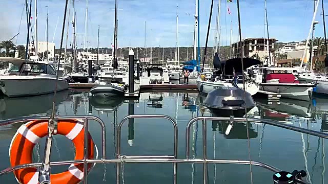 Mexican with a sailboat in La Paz, Mexico